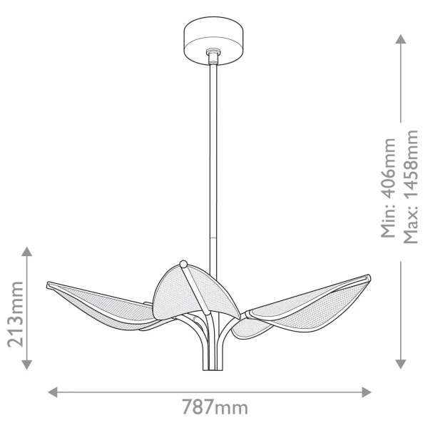 Zwisająca lampa nad stół Floriana QN-FLORIANA-PS-NBR LED 37W 2891K mosiądz