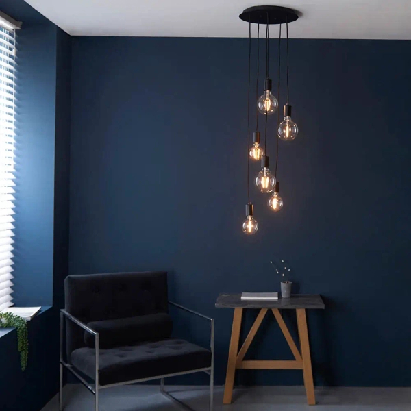 Wisząca lampa na kablu Studio 81535 loftowa czarny matowy