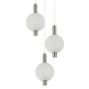 Żyrandol szklany Lenti PND-83631-3-SC-WH LED 18W 3000K biały srebrny