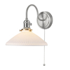 Ścienna lampa ceramiczna Hadano HAD0761-10 żebrowana chrom biały