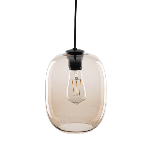 Wisząca lampa metalowa Elio 4338 TK Lighting do salonu bursztynowa czarna