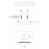 Biała lampa sufitowa Trigono kierunkowy downlight metalowy