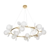 Żyrandol glamour CHIC ST-DL-2969 pierścień do salonu biały złoty