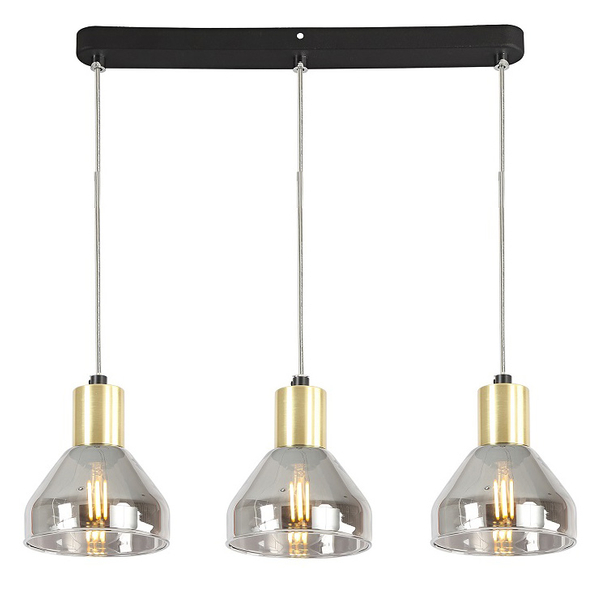 Industrialna lampa wisząca GREGORY 33-79008 szklana loftowy przydymiony