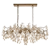 Wiszący żyrandol krople L&-1104242 glamour złoty przezroczysty