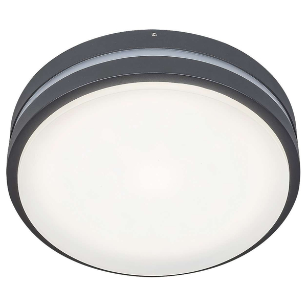 Zewnętrzna LAMPA sufitowa HAMBURG 8847 Rabalux okrągła OPRAWA elewacyjna LED 10W 4000K kinkiet outdoor IP44 grafitowy biały