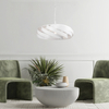 Wisząca lampa Vento 1134 Zumaline okrągła nad stół biała
