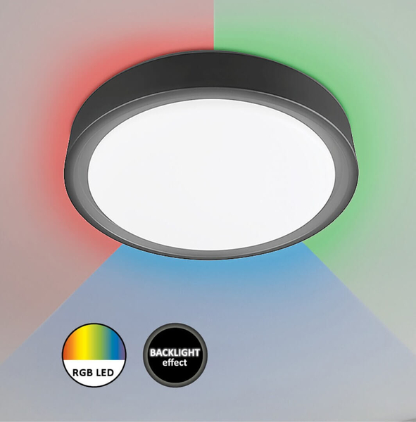 Plafon LAMPA sufitowa FOSTER 3283 Rabalux okrągła OPRAWA metalowa LED 28W 2700K - 5000K plafoniera z pilotem czarna
