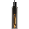 Szklana lampa wisząca Orlando 74404/01/65 loftowa tuba czarna