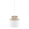 Nowoczesna lampa wisząca Duo 10078 tuba naturalna juta biały