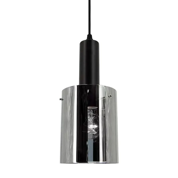 Loftowa lampa wisząca Lara 2021/1 BL 8C tuba czarna chrom