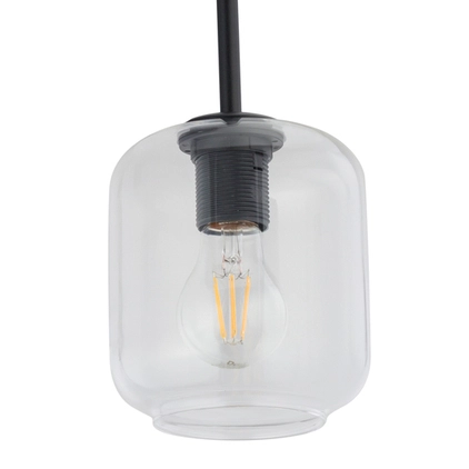 Plafoniera LAMPA sufitowa SHINE 32243 Sigma szklana OPRAWA plafon loftowy przezroczysty czarny