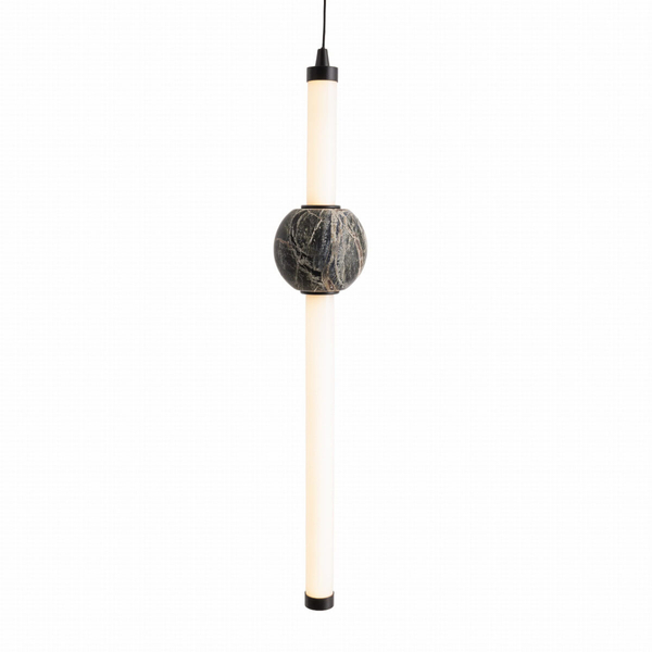 Salonowa lampa wisząca VERDES P0612 LED 10W 3000K kula tuba czarna