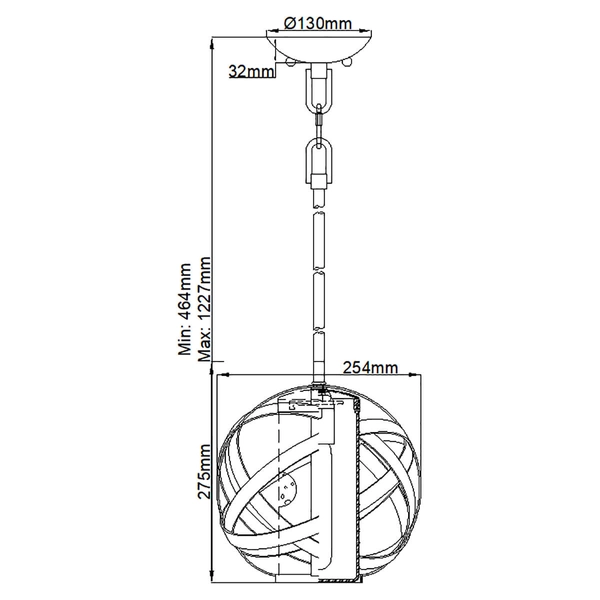 Metalowa lampa wisząca Carson HK-CARSON-P Hinkley antykorozyjna IP44 żelazna