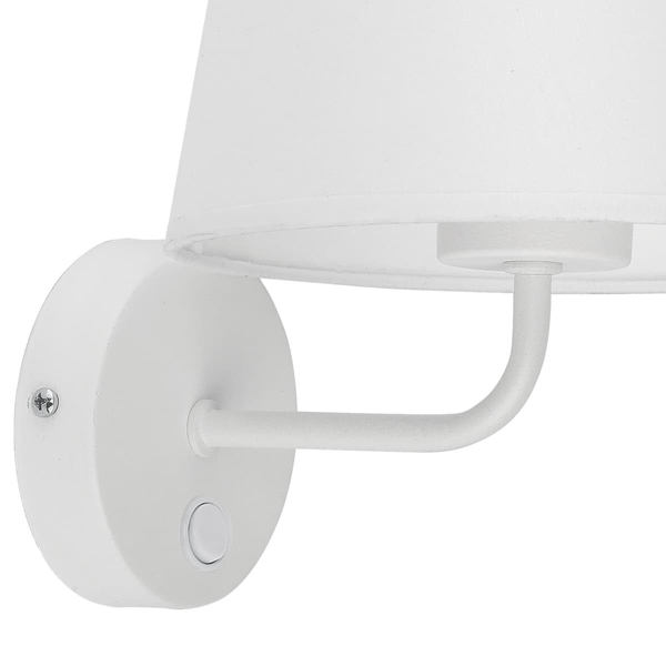 Lampa ścienna z abażurem Maja 1882 TK Lighting z włącznikiem biała