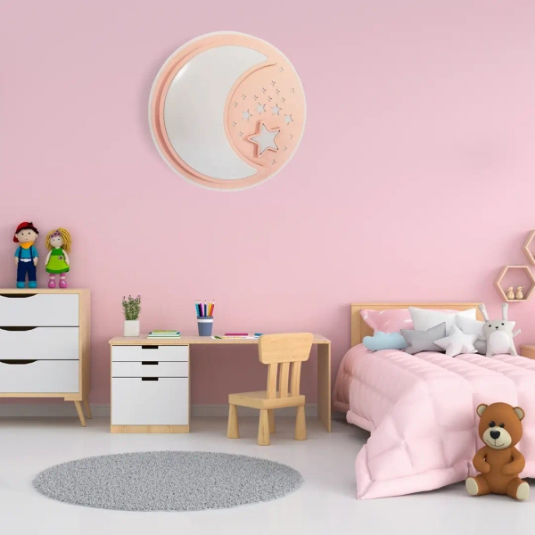 Dziecięcy plafon NOTE PINK ML6184 LED 40W 3000-6000K z pilotem różowy