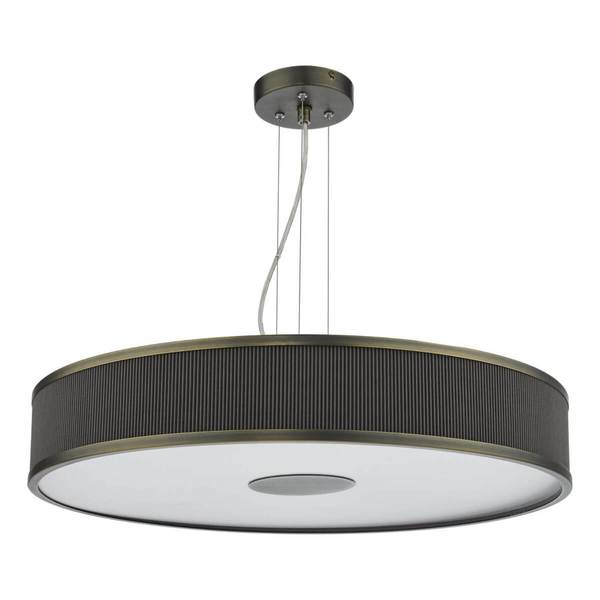 Lampa wisząca materiałowa Alvaro ALV1739 okragła brązowy