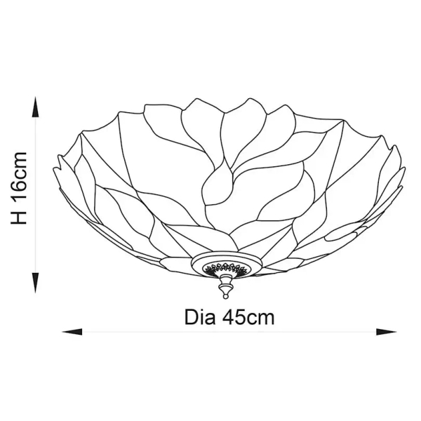 Sufitowa lampa witrażowa Botanica 63960 szklana do salonu kolorowa