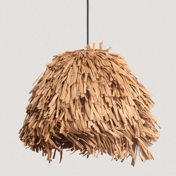 Zwisająca lampa do jadalni Boho ABR-LWNRR Abruzzo eco naturalna beżowa