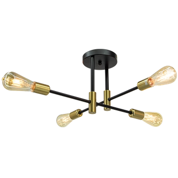 Lampa sufitowa Soria 3045/4 BL TR sticks loft pręty czarne złote