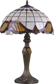 Dekoracyjna lampa stołowa Papi K-G121122 do salonu brązowa