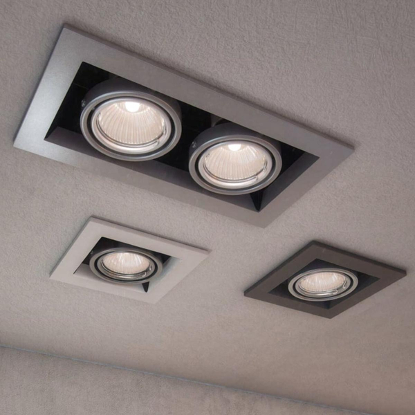 Oprawa wpuszczana modułowa podwójna LED 50W czarna Modern OUTLET