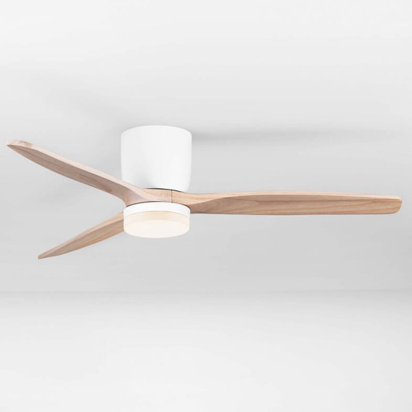 Sufitowa lampa wentylator GUARAYOS LE44966 LED 18W 3000-6500K drewniana biała