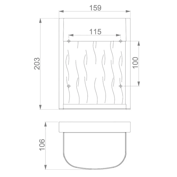 Elewacyjna LAMPA zewnętrzna Bennie FE-BENNIE-S-PBS Elstead FEISS szklana OPRAWA ogrodowa LED 14W 3000K outdoor IP44 stal przezroczysta