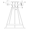 Czarna lampa wisząca Vidal rings LED 92W 2700K zwis do jadalni