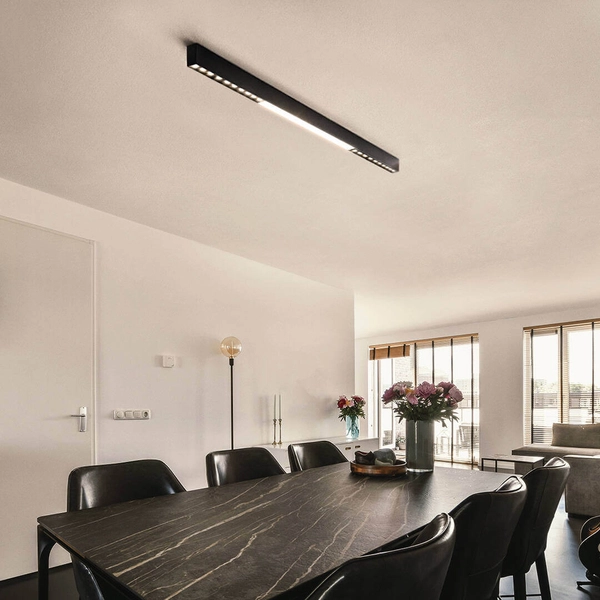 Natynkowa lampa liniowa 1041 Domeno LED 40W 3000K nad wyspę czarna