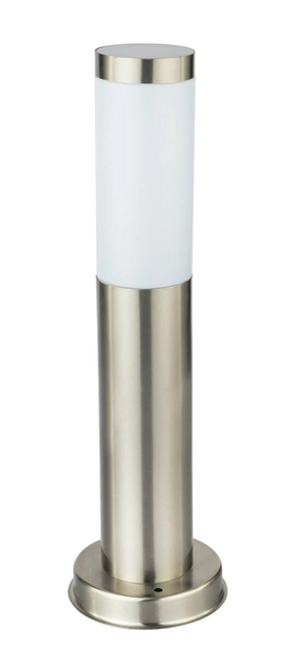 Stojąca lampa ogrodowa Boston 3158 Globo tuba IP44 stalowa srebrna