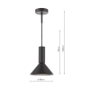 Loftowa lampa wisząca Ragnar RAG0122 do jadalni stożek czarny