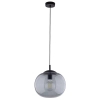 Wisząca lampa szklana kula VIBE 4837 do sypialni czarny grafit