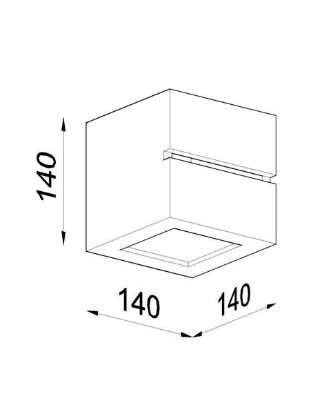 Kinkiet LAMPA ścienna SL.0230 ceramiczna OPRAWA przyścienna kostka cube biała