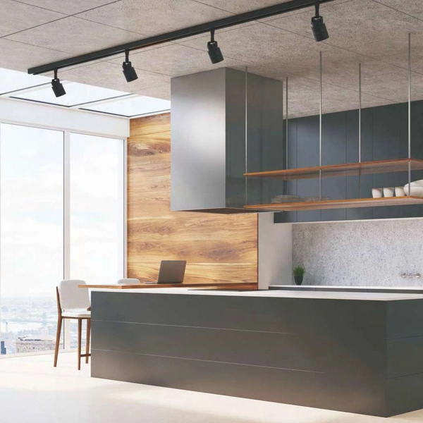 LAMPA sufitowa ROCCA LP-1019/1W BK Light Prestige metalowa OPRAWA LED 10W 4000K tuba do systemu szynowego 1 - fazowego czarna