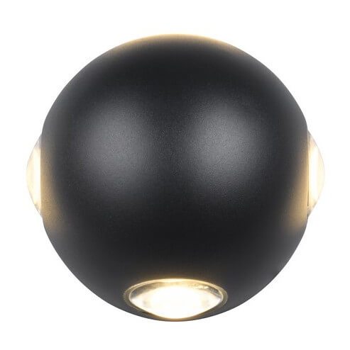 Kinkiet ogrodowy Avisio 246760432 Trio LED 2W 3000K IP54 kula czarna