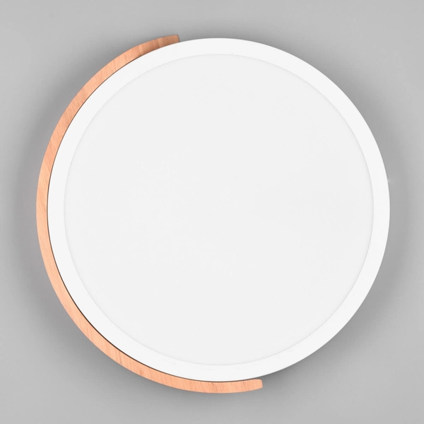 Okrągły plafon Jano R67201131 RL Light LED 20W 3000K drewniany biały