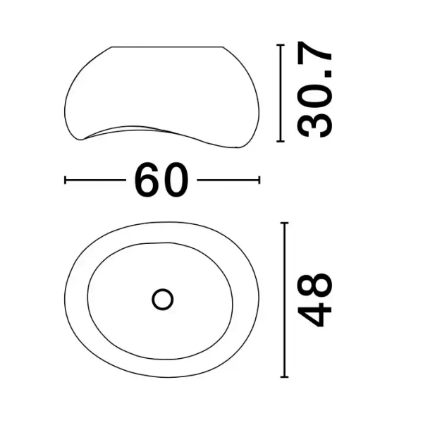 Kopułowa lampa sufitowa PALINZA LE45326 z żywicy biała