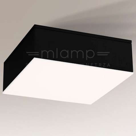 Plafon LAMPA sufitowa TOTTORI IL 8057 Shilo metalowa OPRAWA kwadratowa LED 10W 3000K do łazienki IP44 czarna