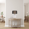 Abażurowa lampka stołowa Amur LP-919/1T transparent Light Prestige czarna