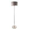 Salonowa lampa podłogowa Highclere 112570 z abażurem brązowa nikiel