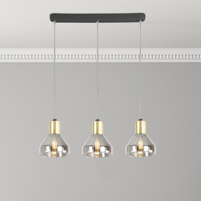 Industrialna lampa wisząca GREGORY 33-79008 szklana loftowy przydymiony
