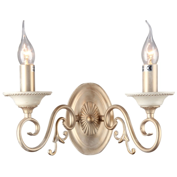 Lampa ścienna Perla ARM337-02-R podwójny glamour złoty