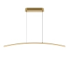 Zagięta wisająca lampa liniowa Curve MOD243PL-L18BSK mosiądz