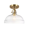 Jadalniana lampa wisząca Hampton mosiądz szklana 1xE27 nad stół ELS-HAMPTON-P-PNBR