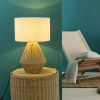 Stołowa lampka do sypialni Laraine 93097/09 z wtyczką beżowa