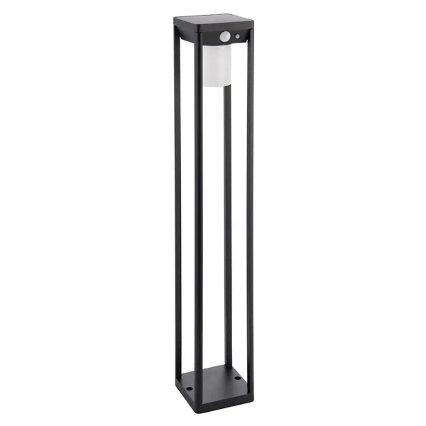 Solarna lampa stojąca do ogrodu Hallam 96930 metalowa IP44 czarna