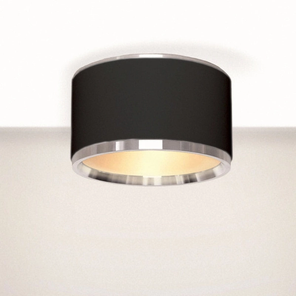 Okrągły plafon Reti 310403131 Elkim LED 20W 3000K do salonu aluminium czarny