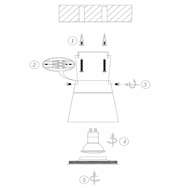 Biała lampa sufitowa Trigono kierunkowy downlight metalowy
