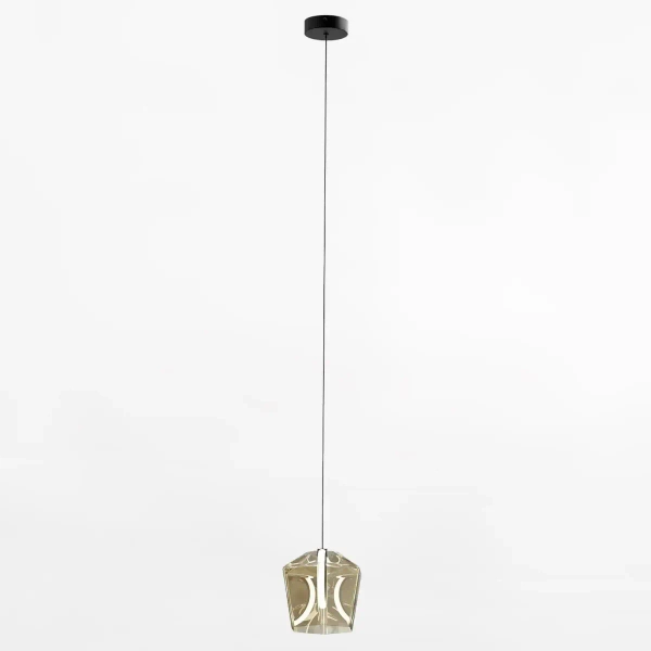 Geometryczna lampa wisząca COLORE MD3350-1BL/CO LED 6W 3000K bursztynowa